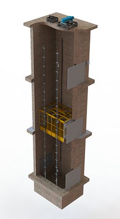 грузовой подъемник в готовую шахту пг- гш